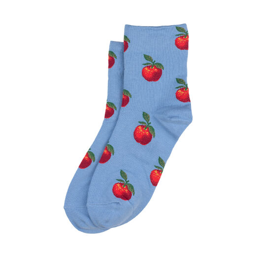 Apple print socks